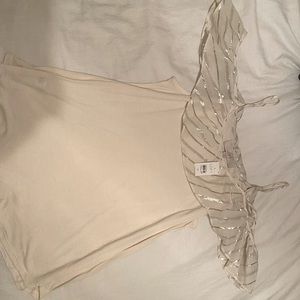 Off the shoulder with straps white top